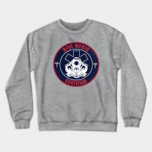 Dive Medic Certified (Small logo - Distressed) Crewneck Sweatshirt